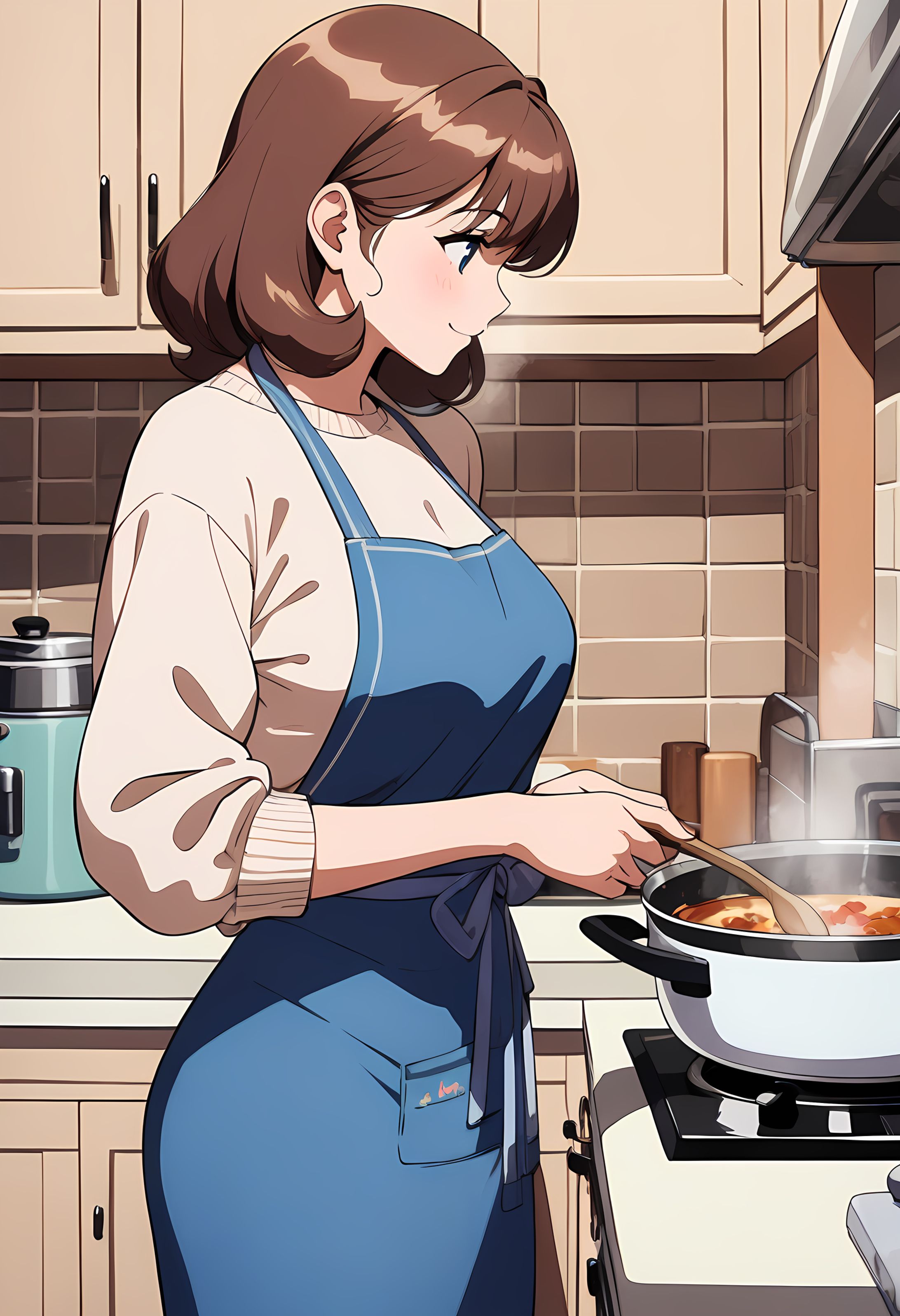 89「料理中の女性」-1