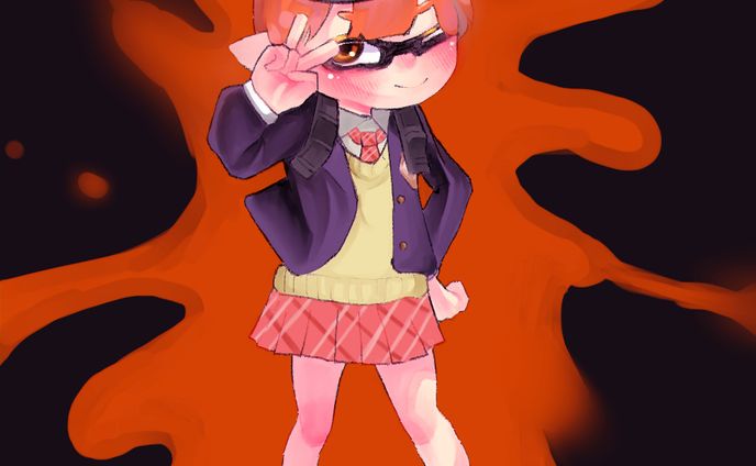 【創作】イカ化うちの子