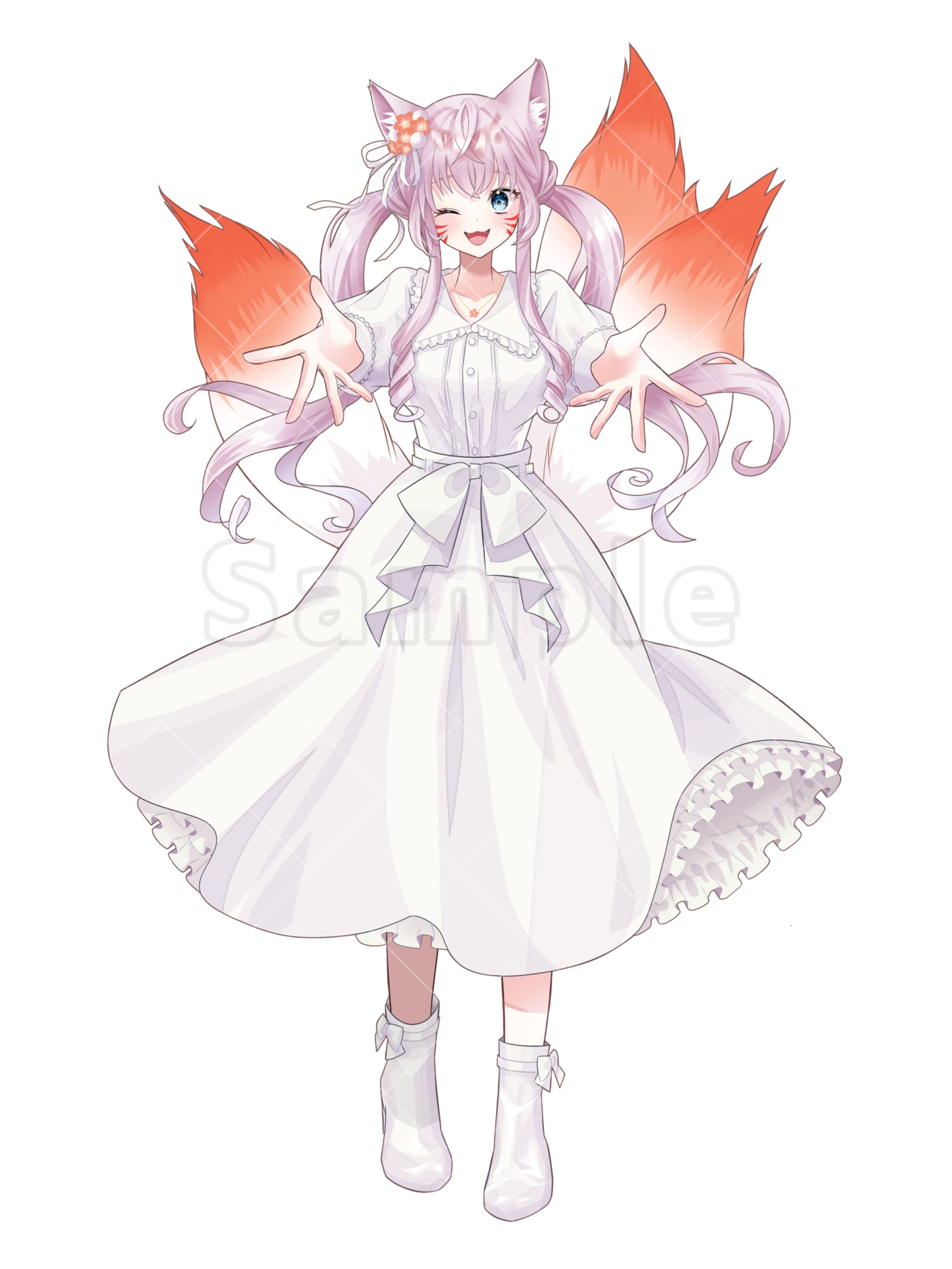 個人VTuber様『狐のりっちゃん』様立ち絵-1