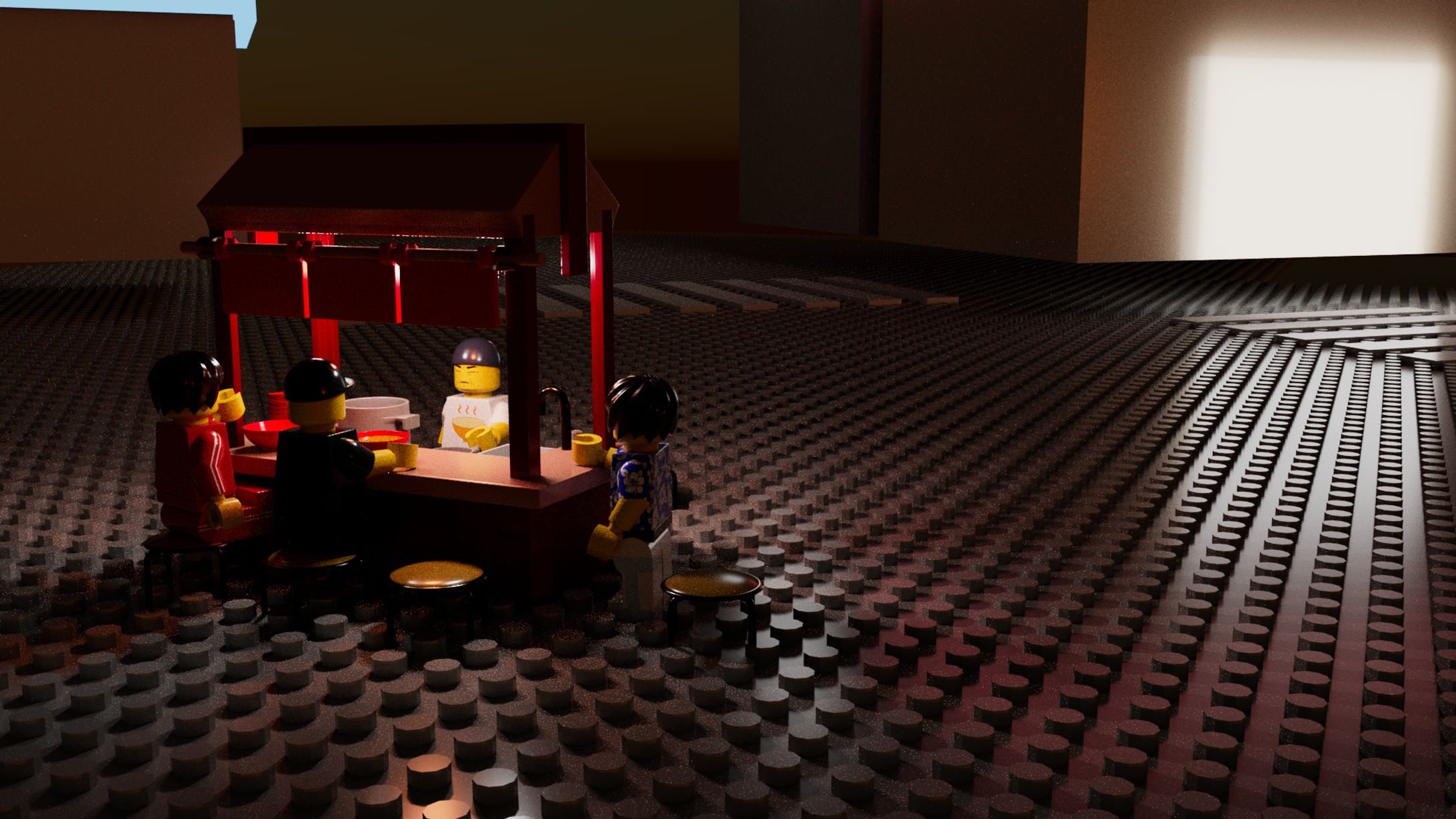 ３DCGモデル「レゴ屋台」-1
