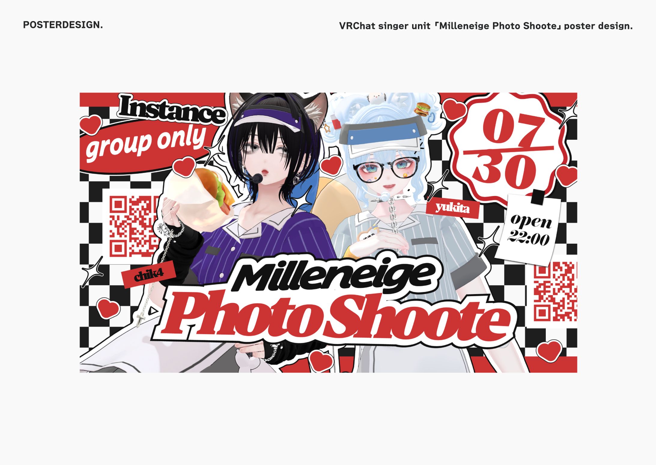 VRChatシンガーユニット「Milleneige Photo Shoote」ポスターデザイン-1
