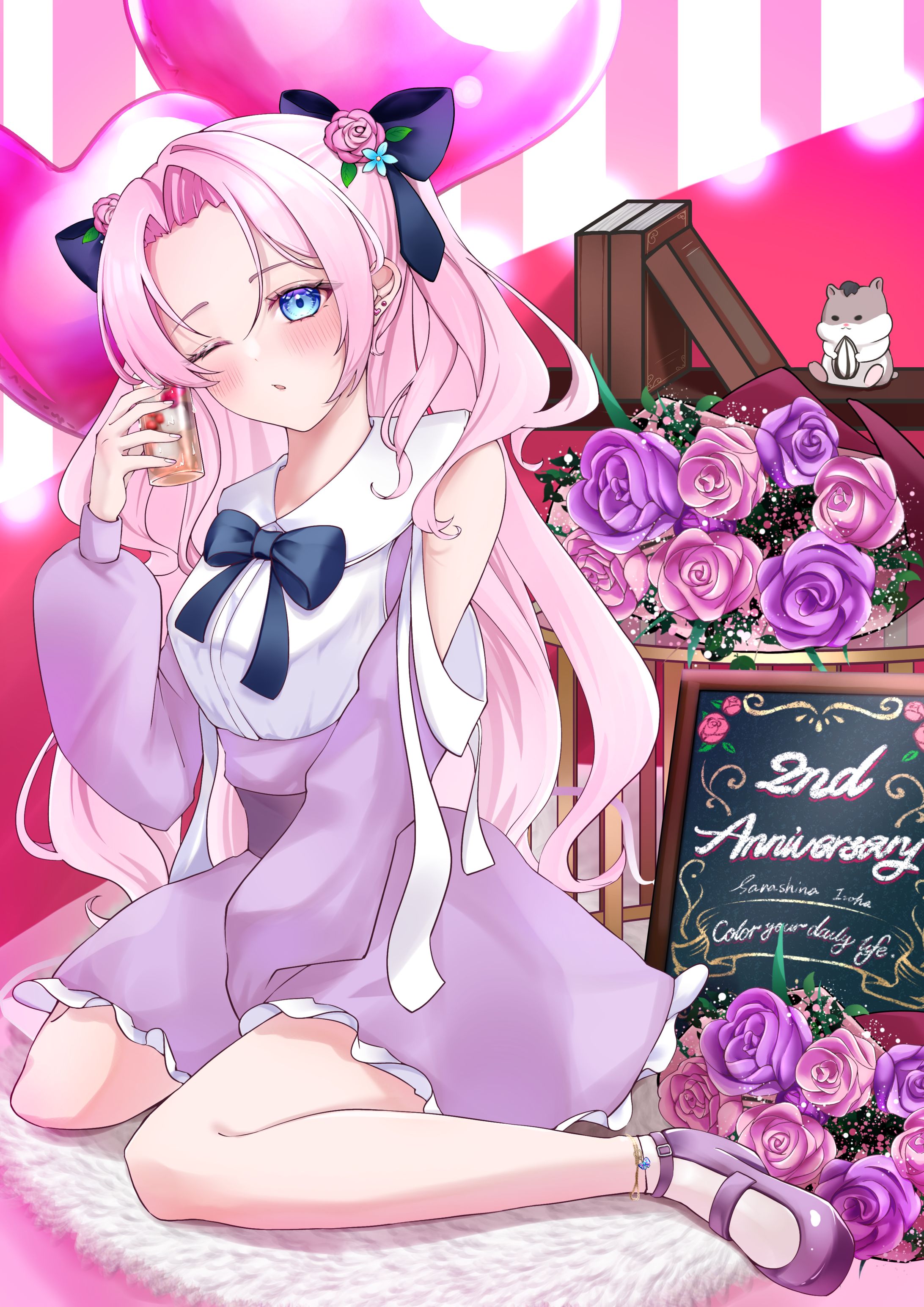 更級彩羽様 2周年記念イラスト-1