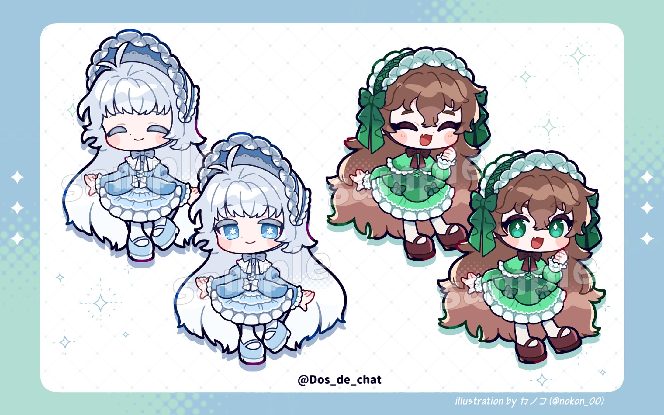 【works】猫ゼ堂様OCミニキャライラスト-1