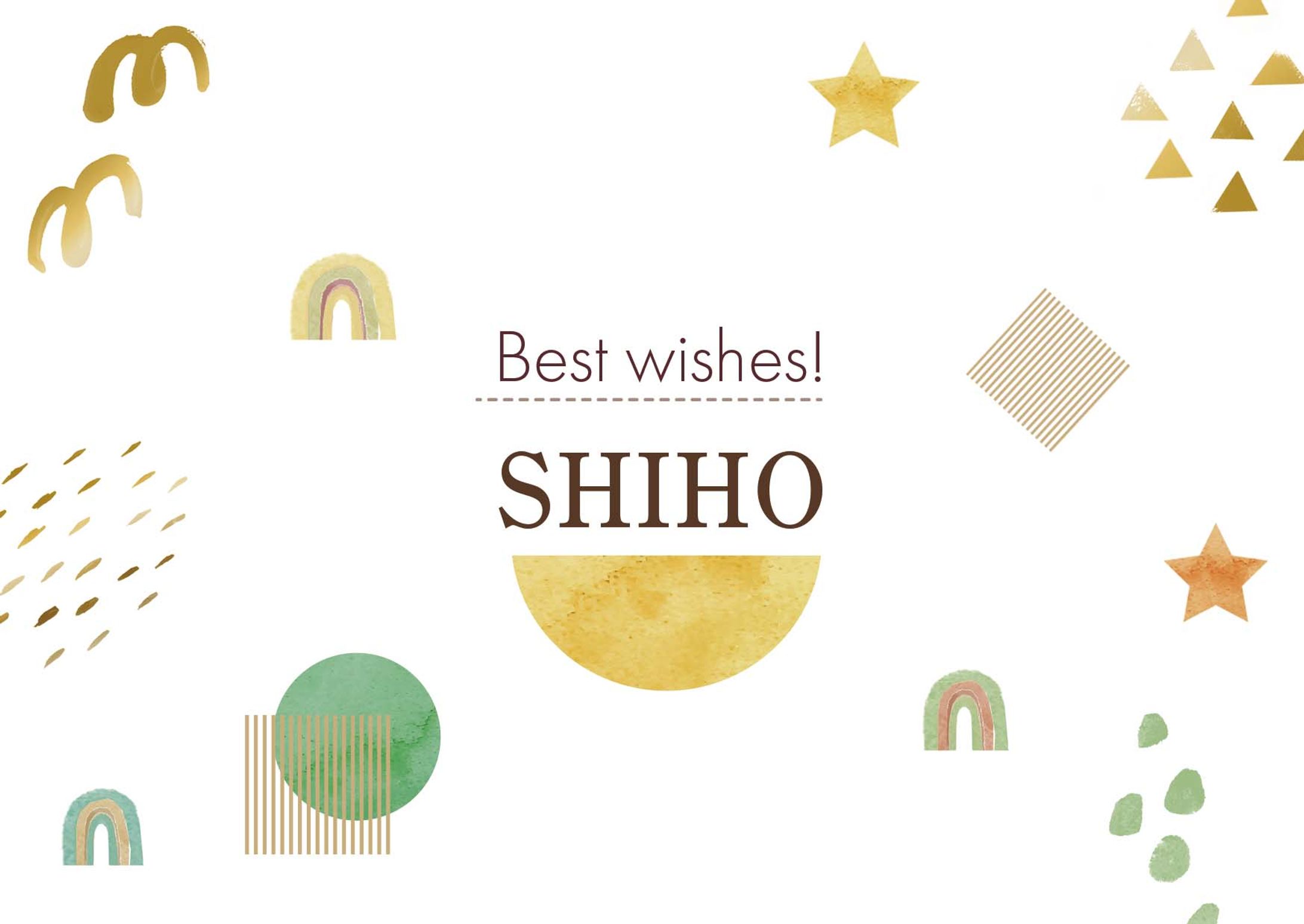 グリーティングカード（ゴールド）-1