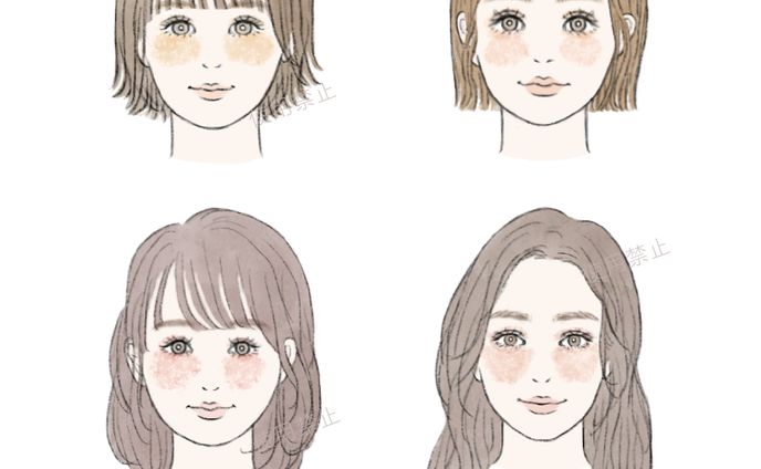 顔タイプ別イラスト２