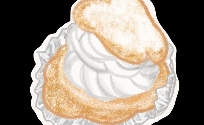シュークリーム　デフォルメ