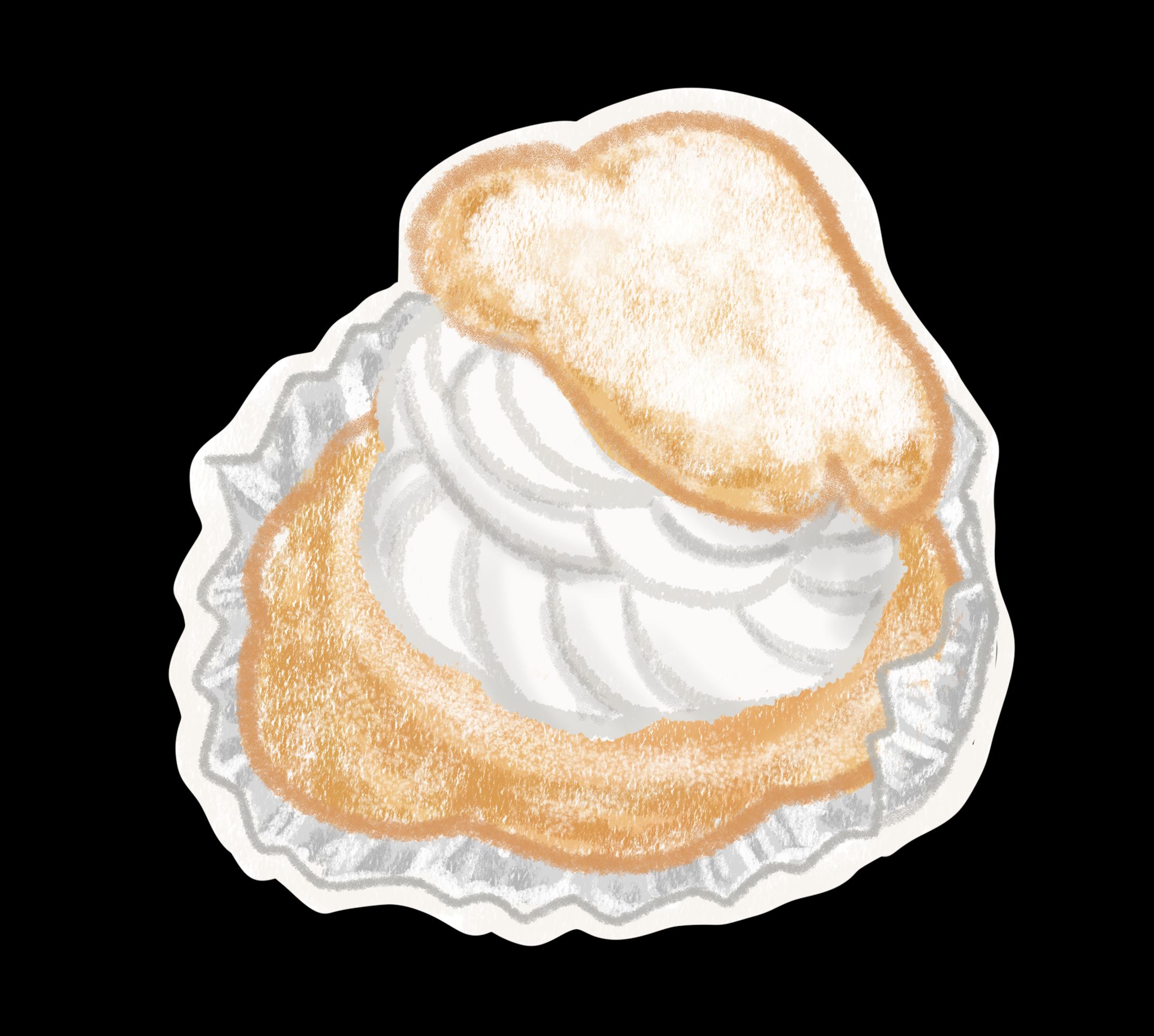 シュークリーム　デフォルメ-1