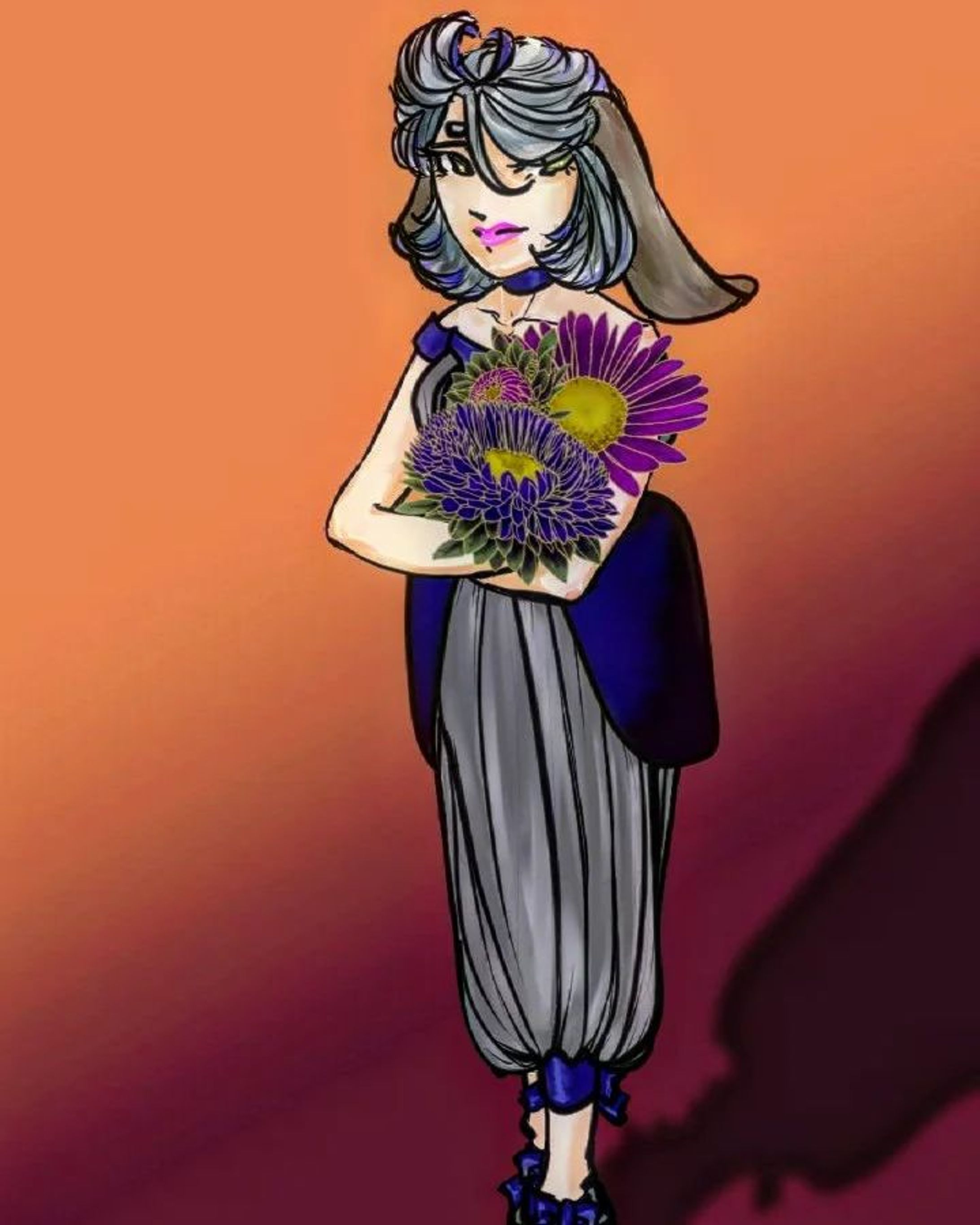 20220312.711号室の兎小人トゥちゃの盛装。髪の毛までは盛れませんでした。間に合えばいずれ……。拙者、かぼちゃパンツはショートもロングもKAWAII教にござる。　#ごりごりごりっと芯減らし訓練 #originalcharacter　#ARTISULd16pro #clipstudiopaintpro #一次創作 
#amateurillustration #digitalillustration-1