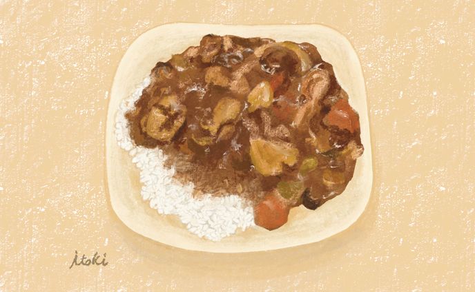 週末はカレーライス
