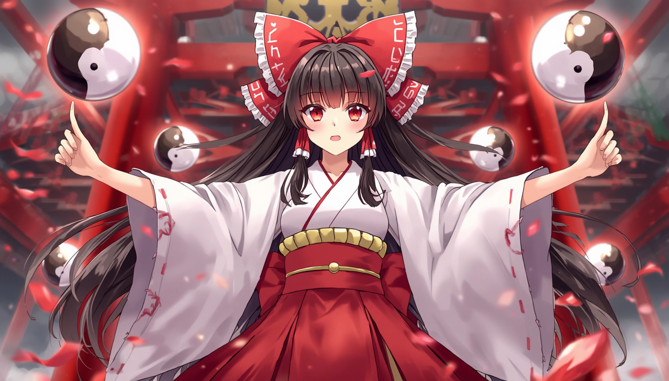 神社の巫女（東方から博麗霊夢さん風）-1