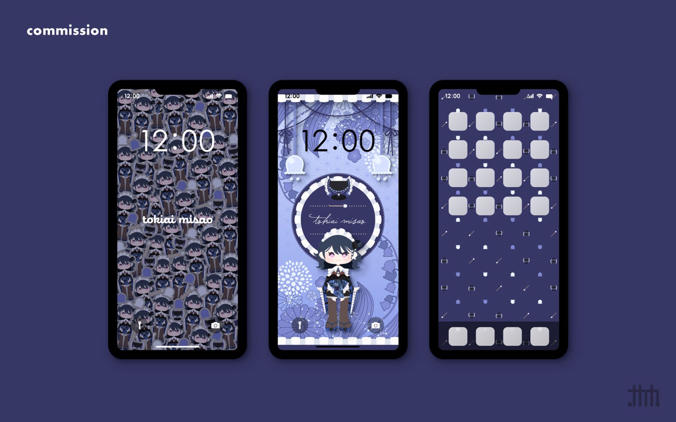 【skeb】Vtuber 伽藍みさお様 スマホ壁紙-1