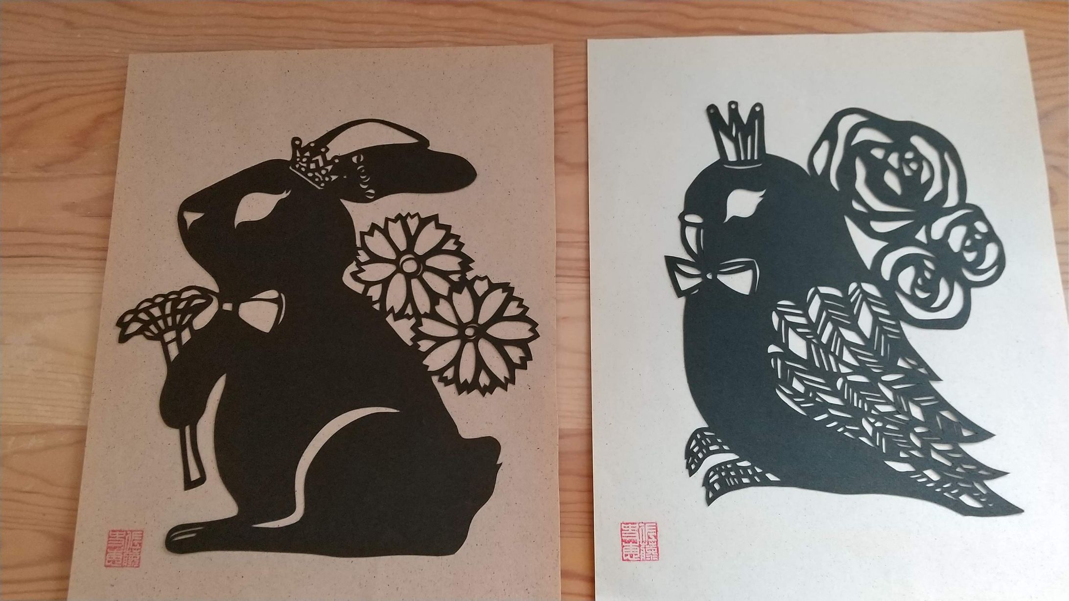 切り絵　どうぶつ-1
