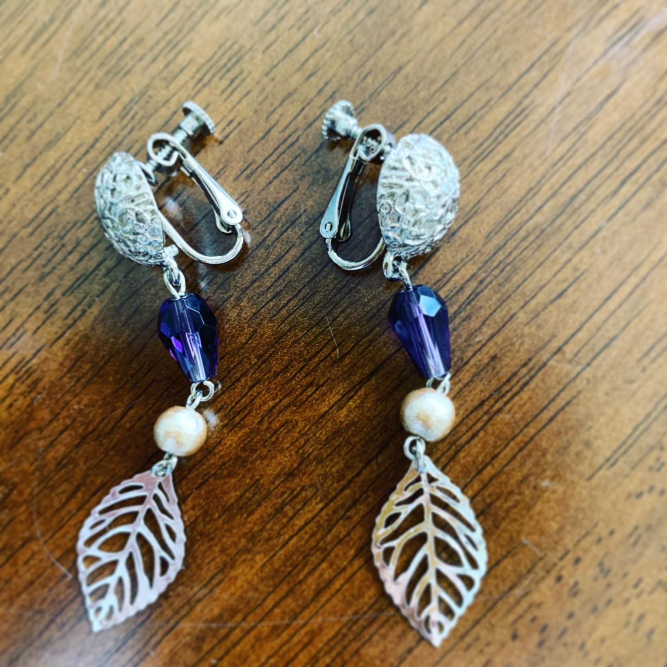 I made earrings-1