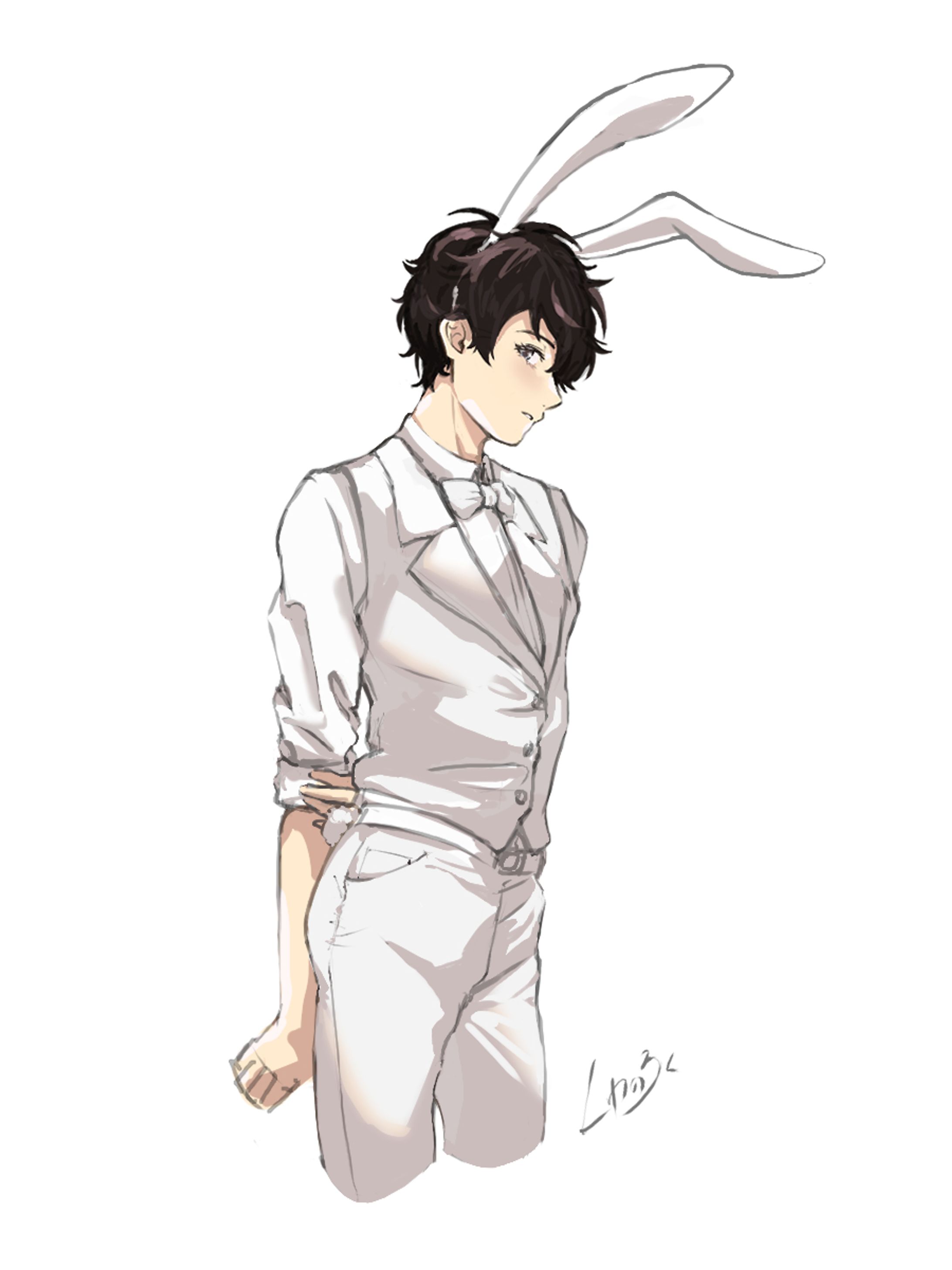 Persona 5　white bunny-1