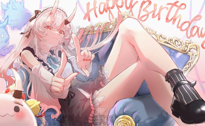 百鬼あやめ誕生日イラスト