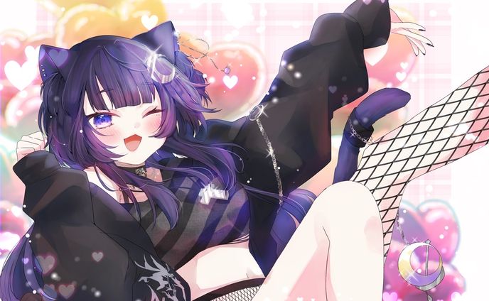 vtuber音海夜帷様　バースデイイラスト　早期納品