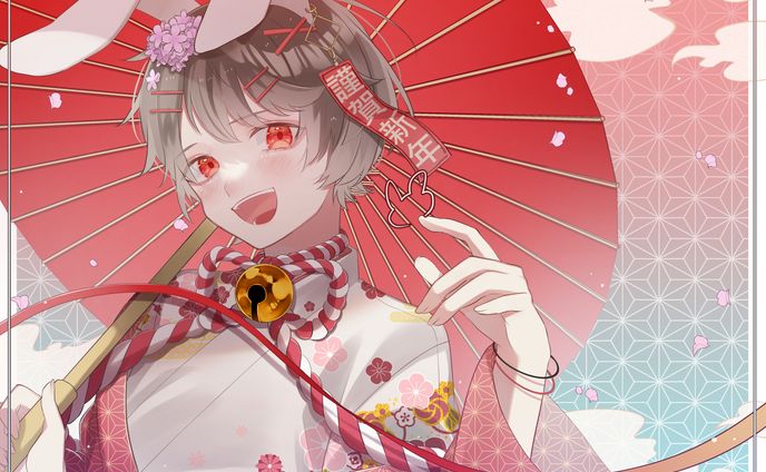 1枚絵、年賀状