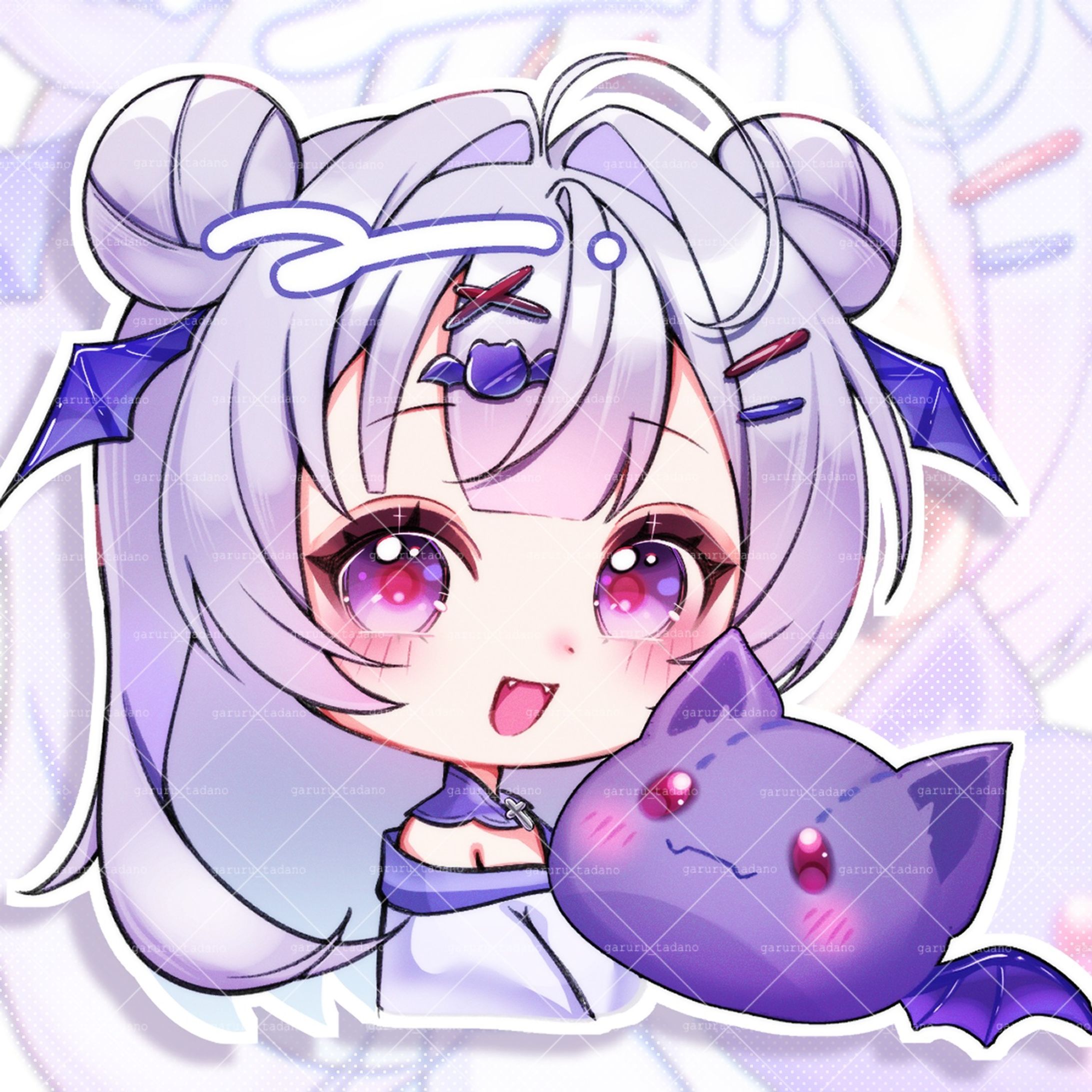 【企画絵】SD上半身のみ マスコット付き-1