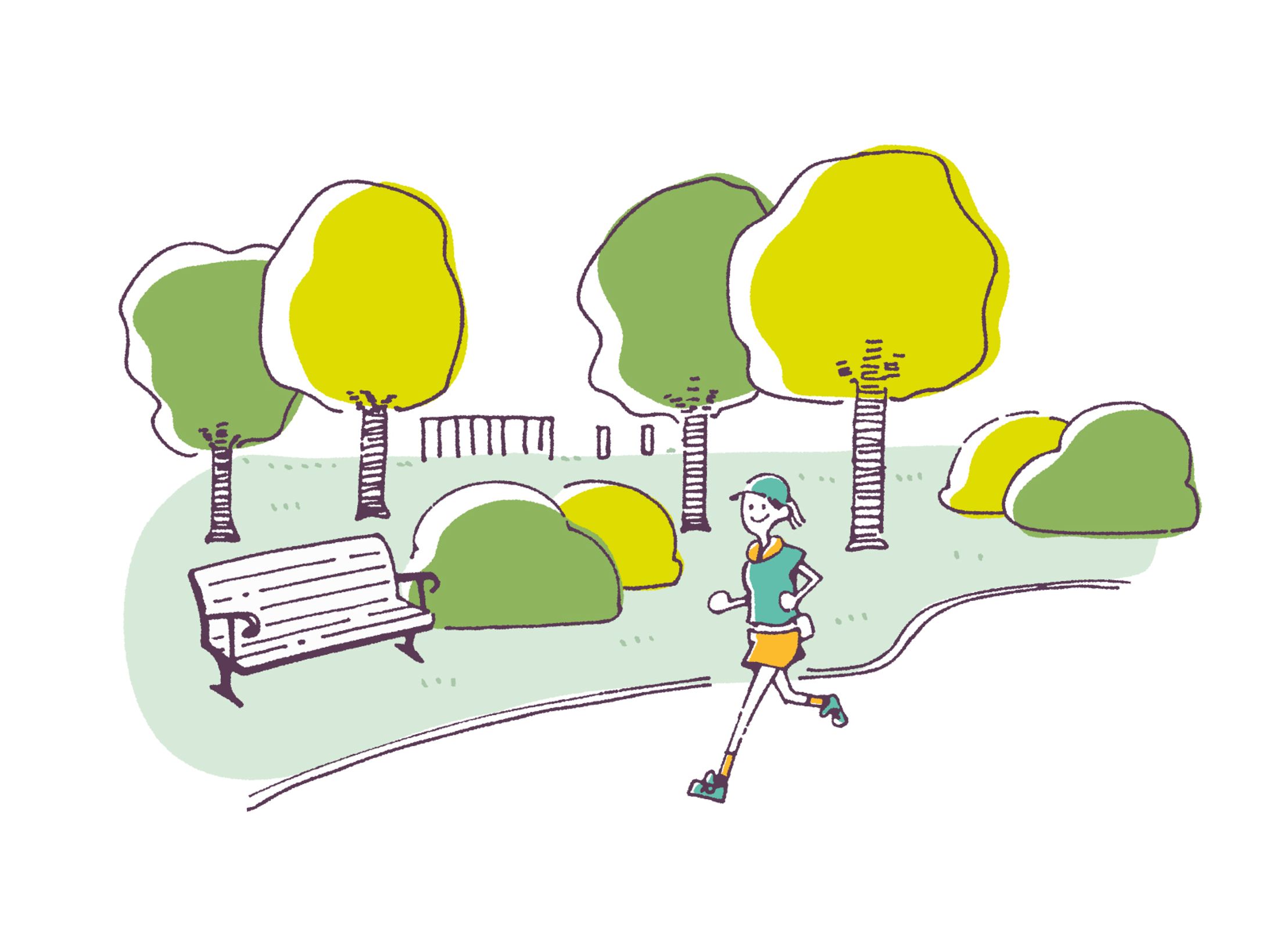 ジョギングする女性-1