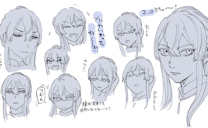 にじさんじ/Vtuber二次創作絵(モノクロ/落書き)