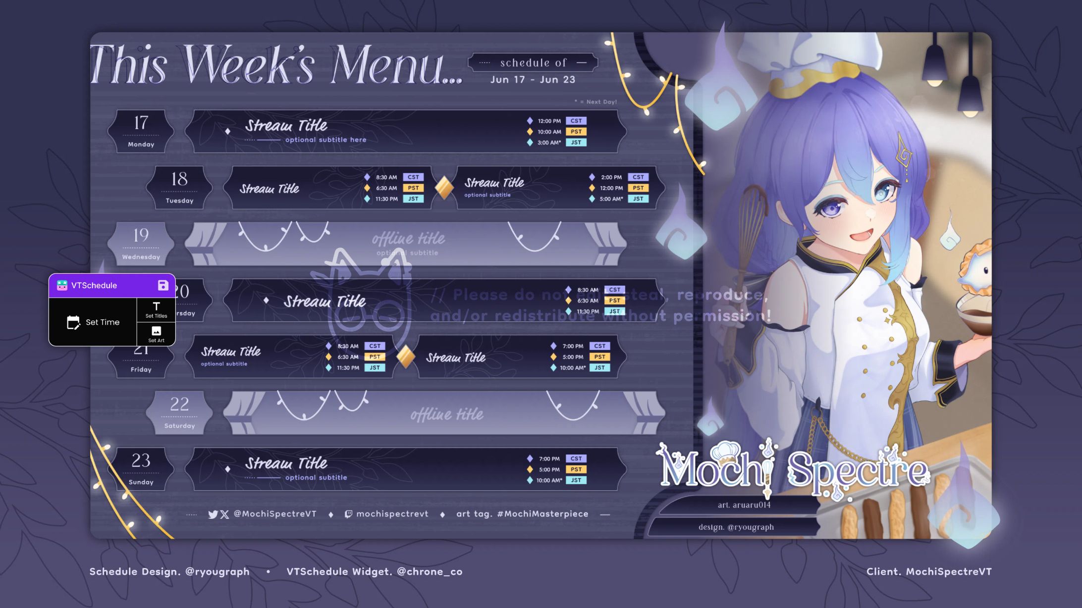 MochiSpectreVT Schedule-1