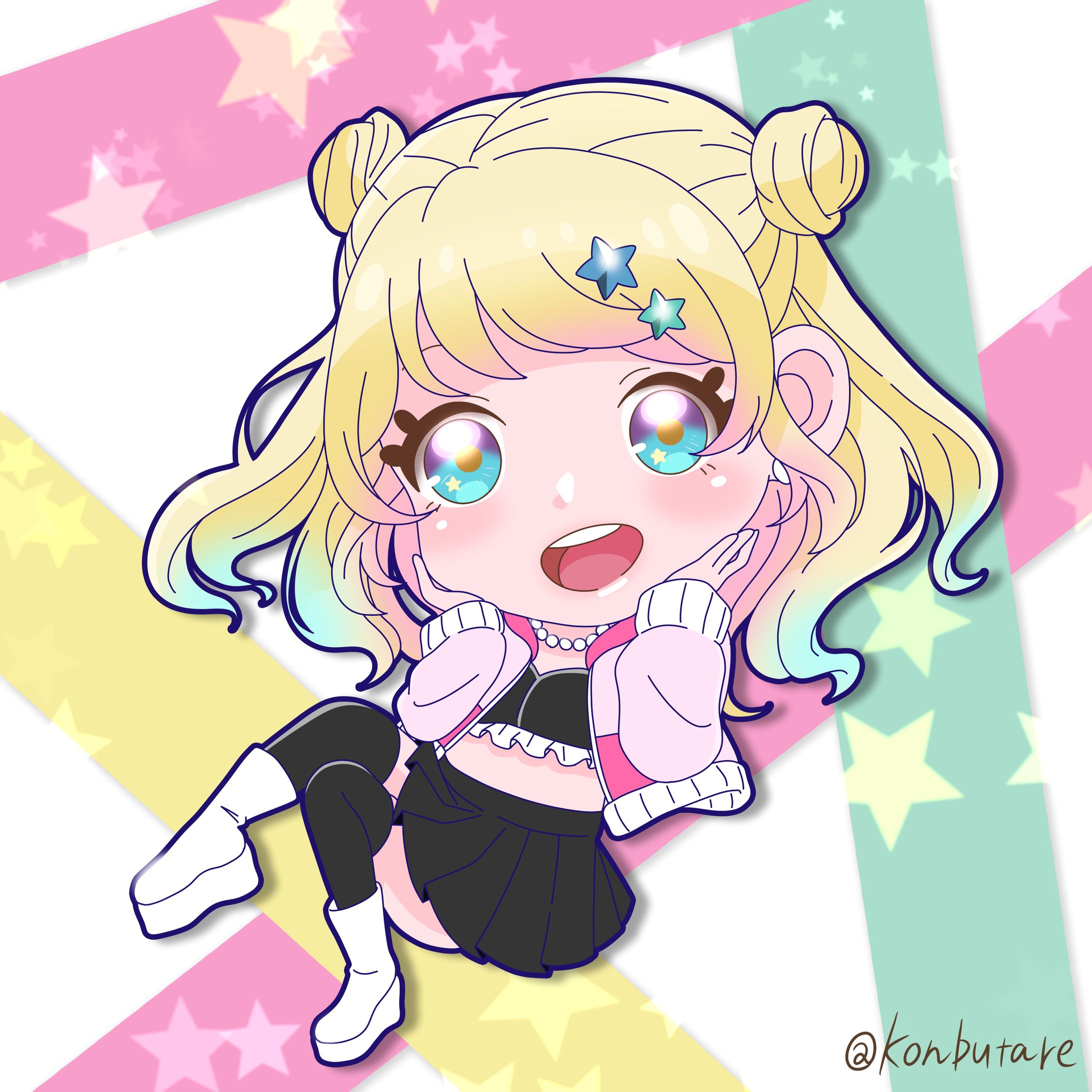 【カラーイラスト】オリジナルデフォルメキャラ-1