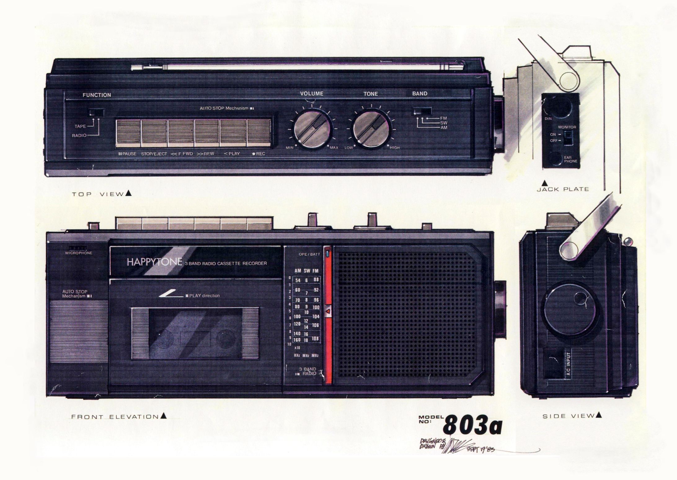 radio cassette player-1
