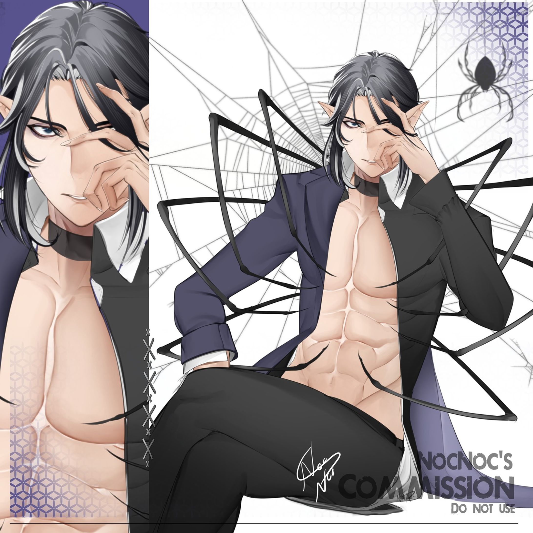 Another #commission finished~

Speedpaint available on my twitter~

#anime #manga #ikemen #otome #visualnovel #spider #halloween #custom #oc-1