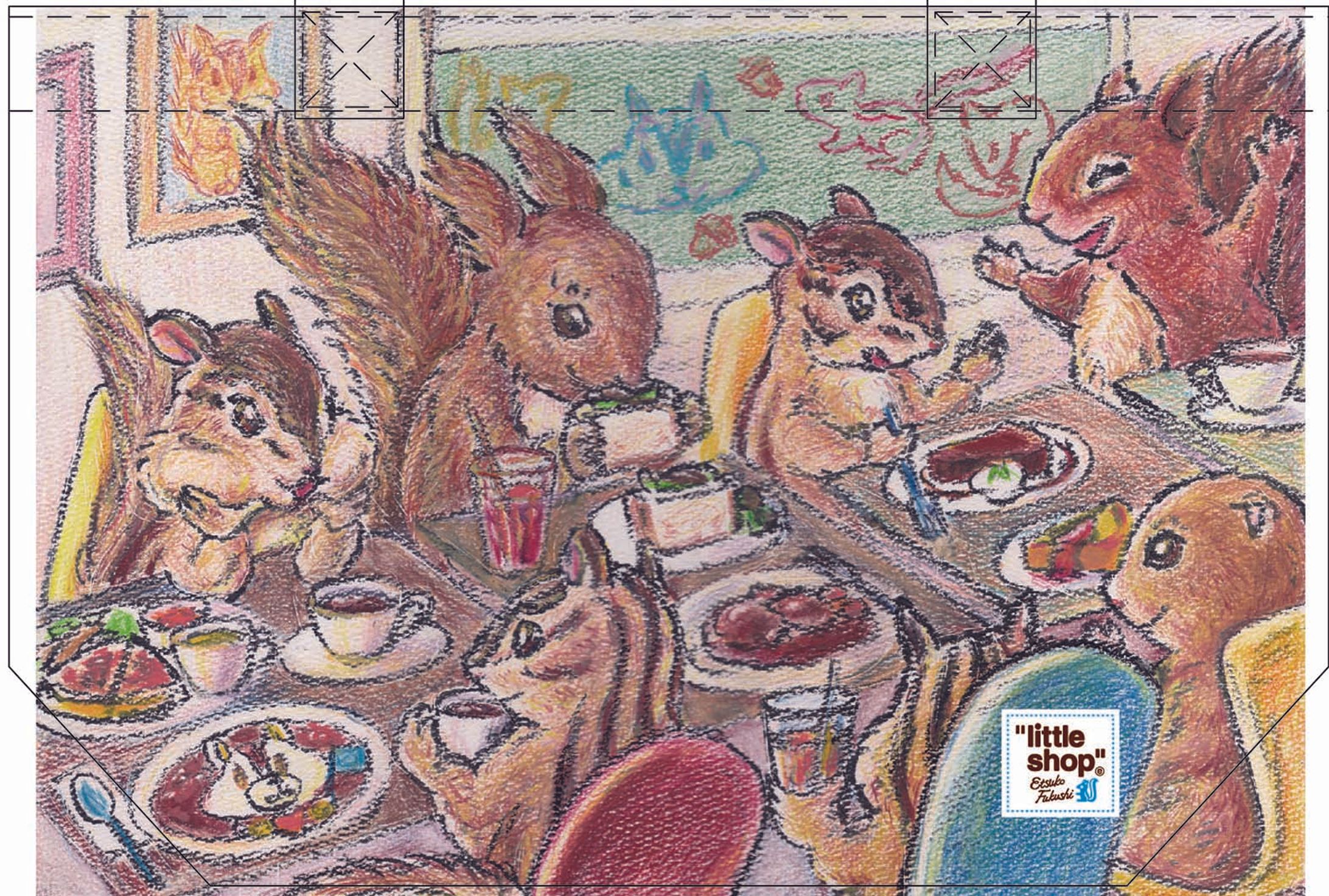 りすカフェ　トートバッグ-1