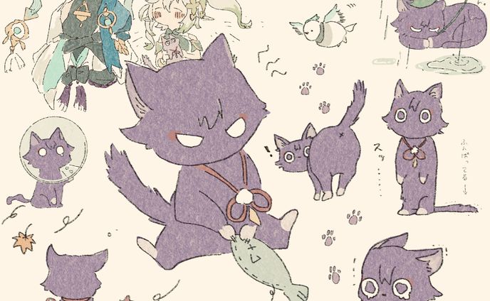 Scarameow🐾：原神ファンアート