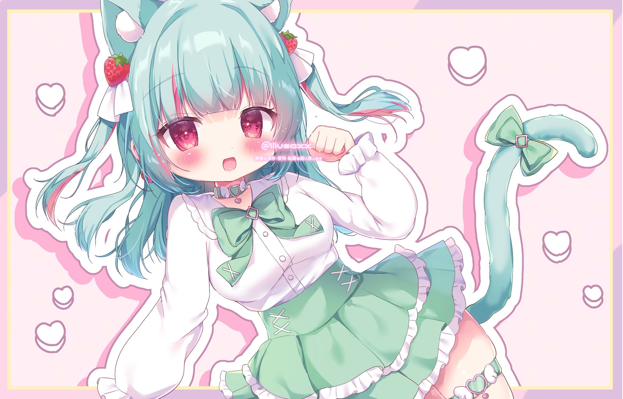 【Commission】苺南様「ゆるして猫!!」MVイラスト-1
