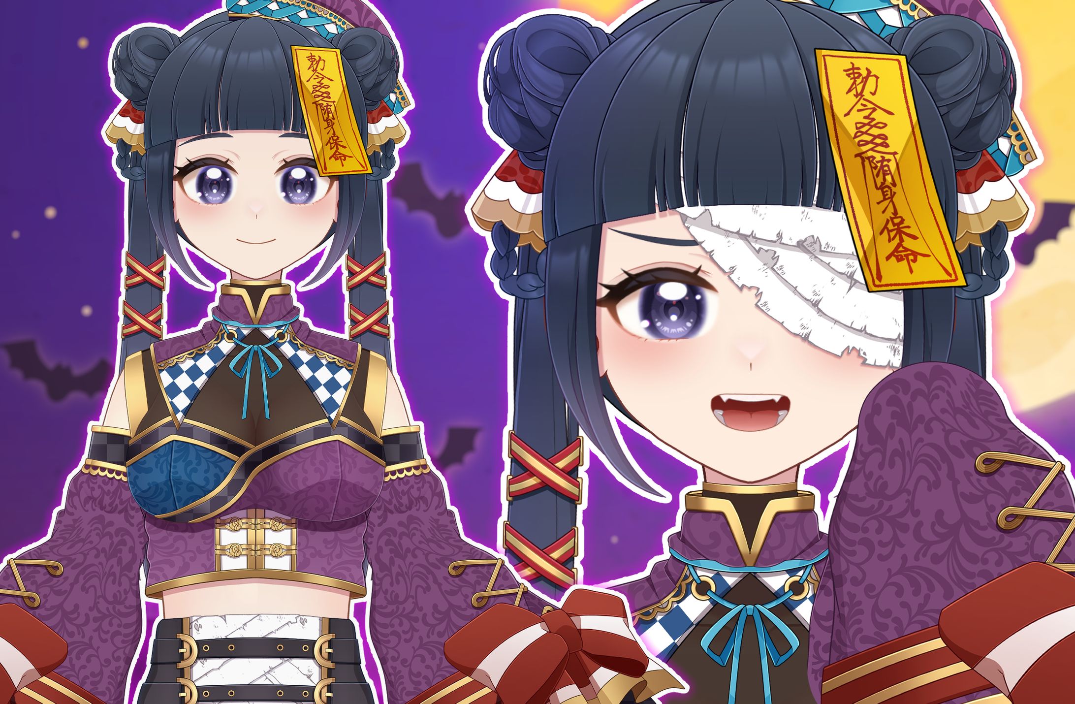 【限定1点】チャイナキョンシーの女の子【パーツ分け済みPSD】-1
