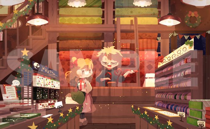 クリスマスのラッピング屋にて