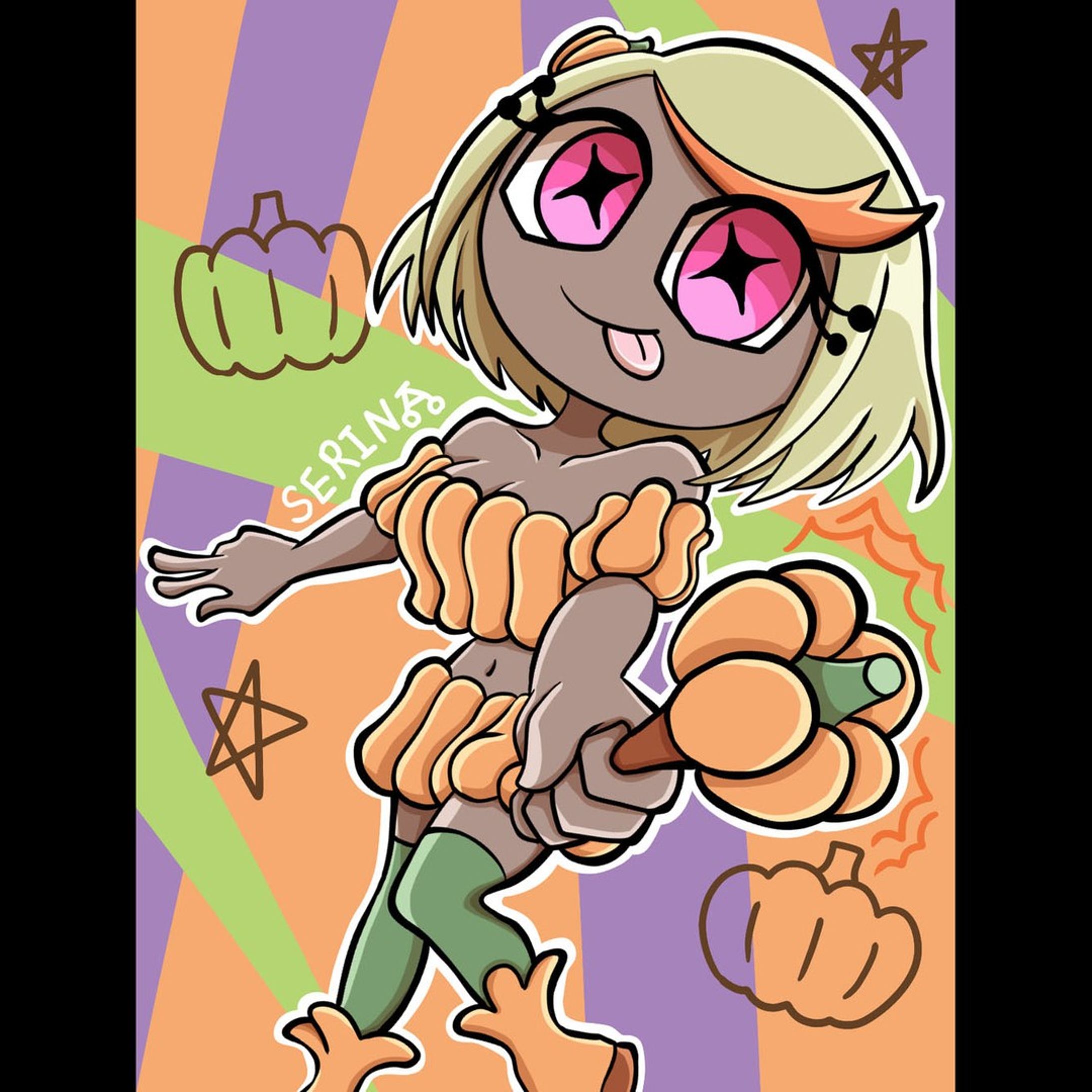 ハロウィンな感じ
イラストに自分のサインみたいなのつけるとちょっとオシャレだね

#halloween #ハロウィン #ハロウィンコスプレ #oc #originalcharacter #illustration #clipstudiopaint #digitalart #イラスト #かぼちゃ #pumpkin-1
