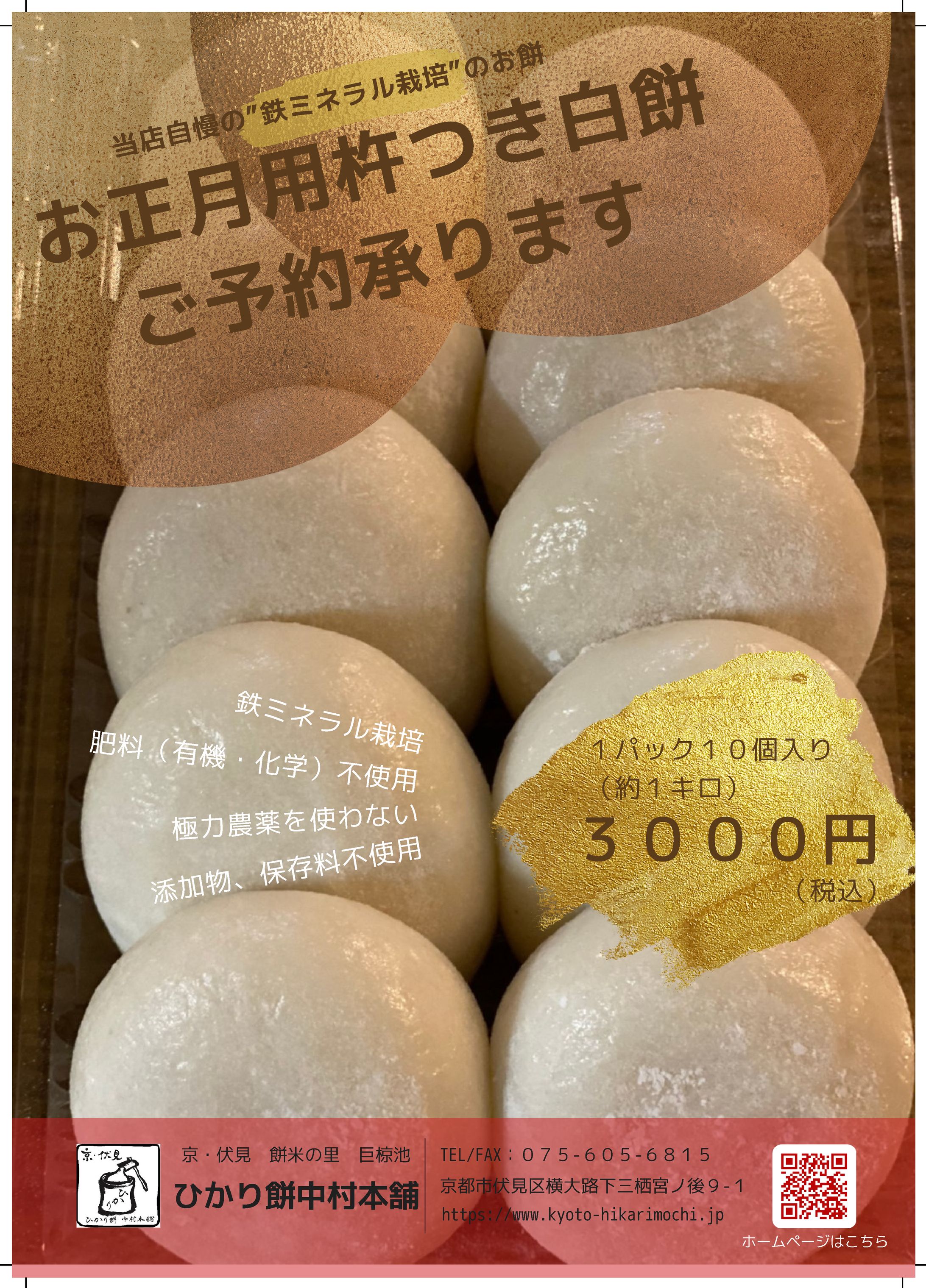 ひかり餅中村本舗様／お正月お餅チラシ -1
