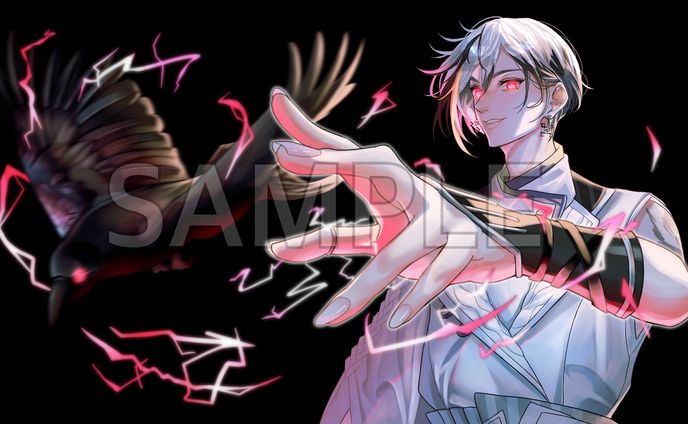 Commission/一枚絵(バストアップ背景透過)