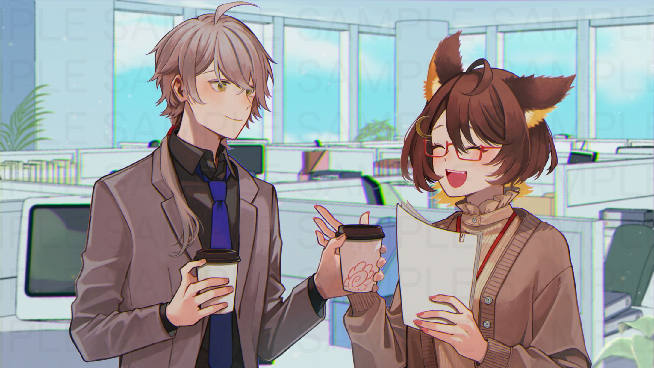 アマガ・ミツキ様、九条へいし様_ばかまじめ-1