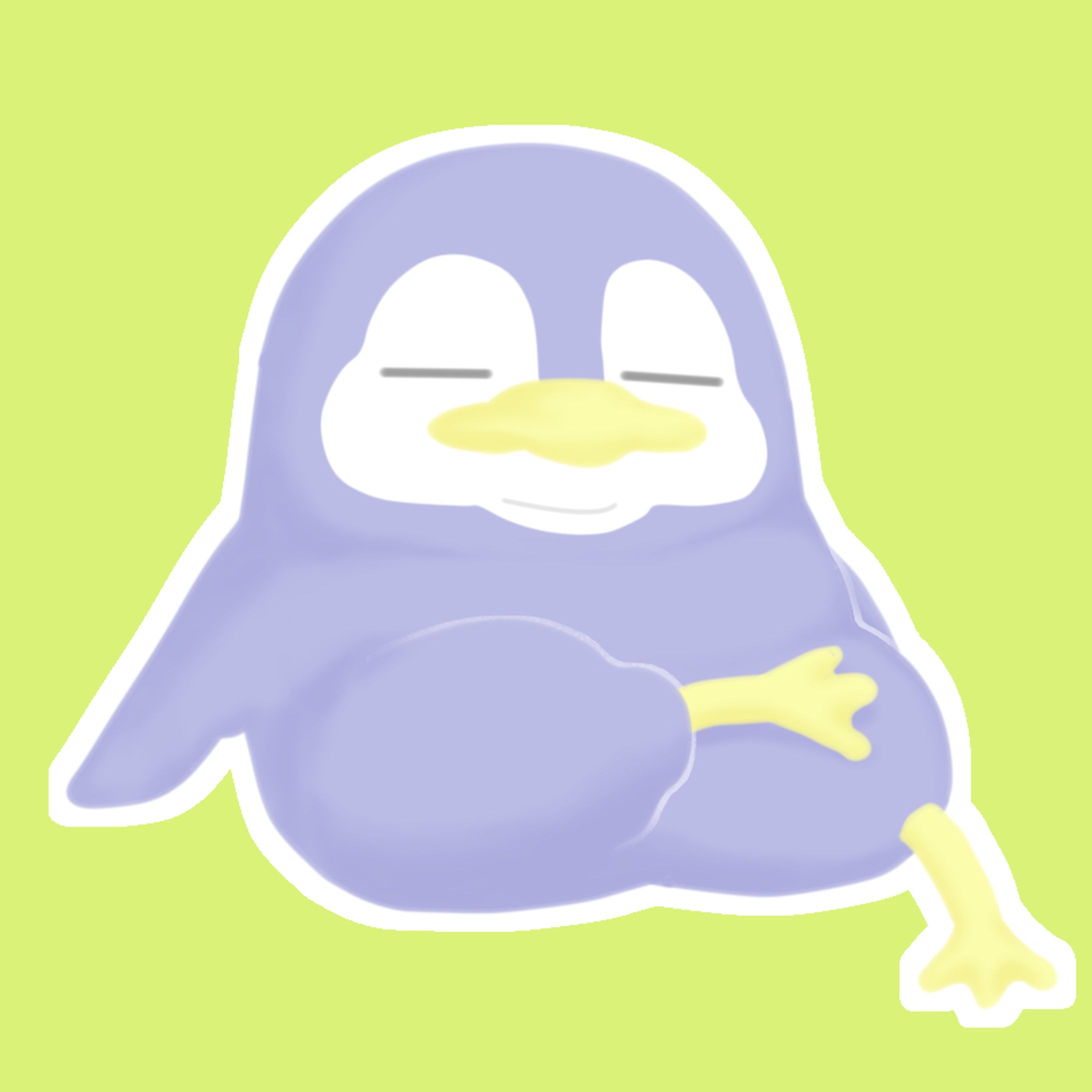 【ポップなイラスト】【主線なし】ペンギン-1