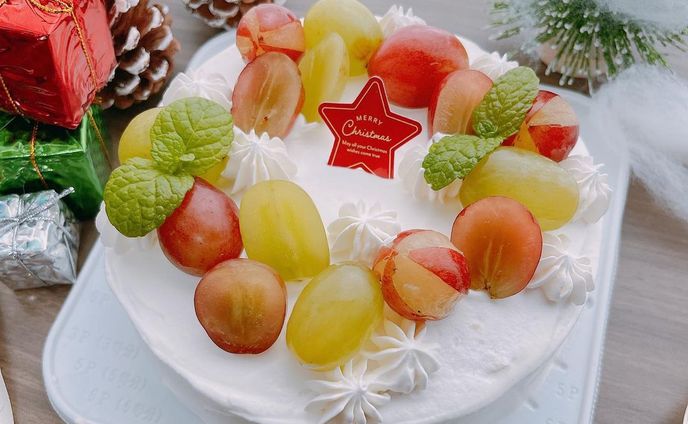 マスカットクリスマスケーキ