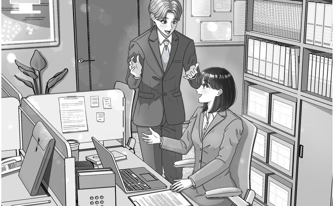 【サンプル】グレースケールイラスト