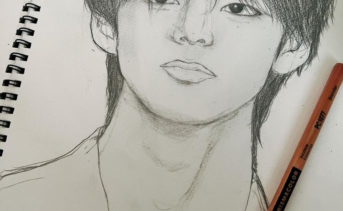 #BTS #テテ #V #キムテヒョン #army #模写 #🐯 #鉛筆画