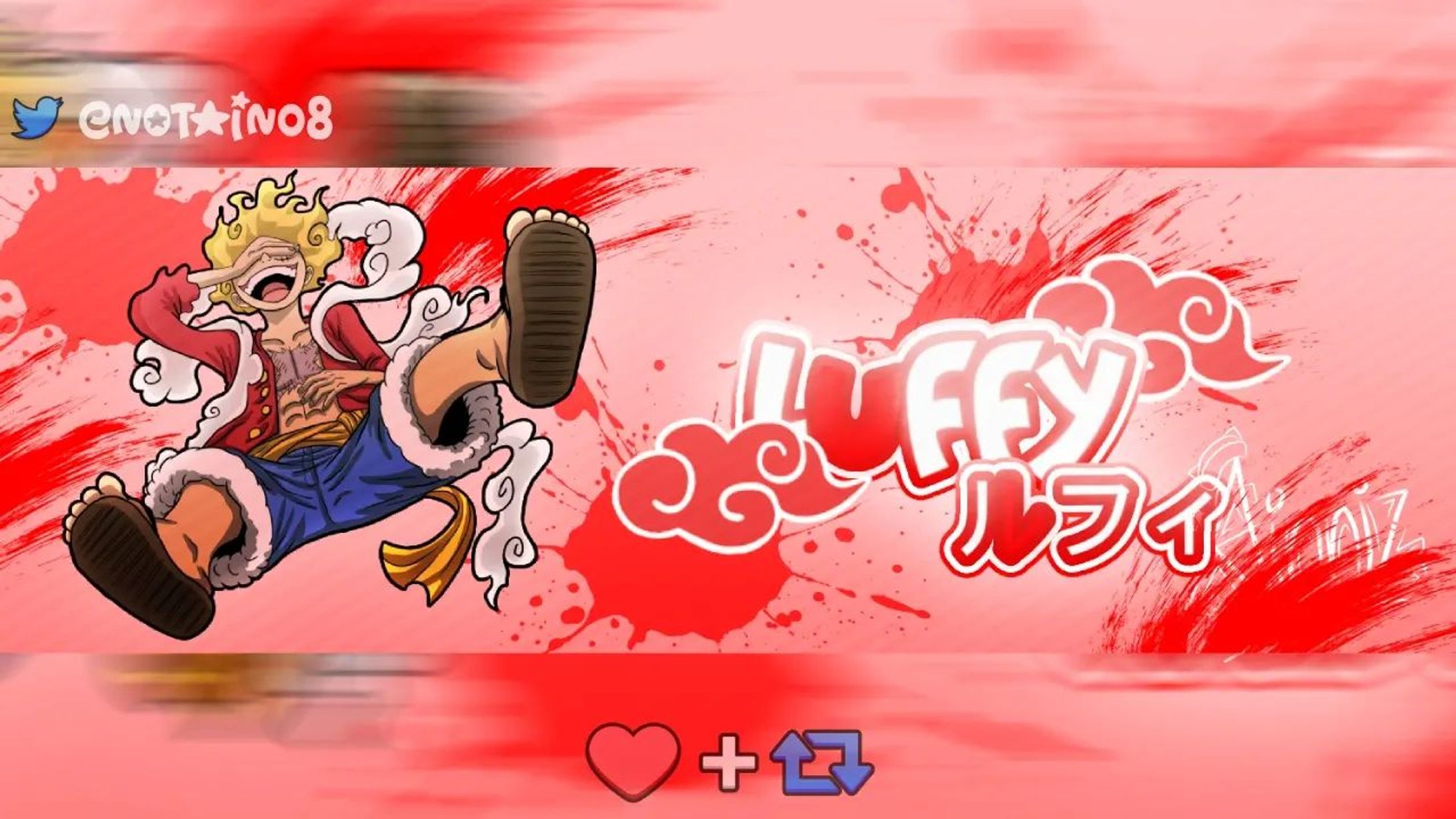 "Monkey D. Luffy" From One Piece ! 👒

( Normal + White Version ? )

Likes & Retweets Are Appreciated ! 🤍♥️

tags :#GFX #anime #animeheader #FYP #notain08-1
