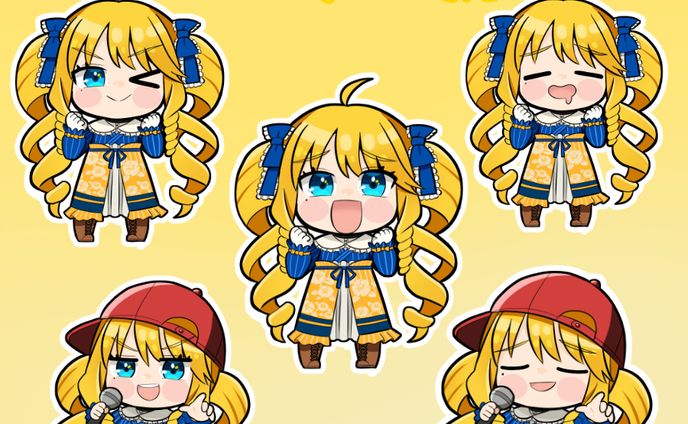 長崎ご当地Vtuberかすていらヨリコ様　MVデフォルメイラスト