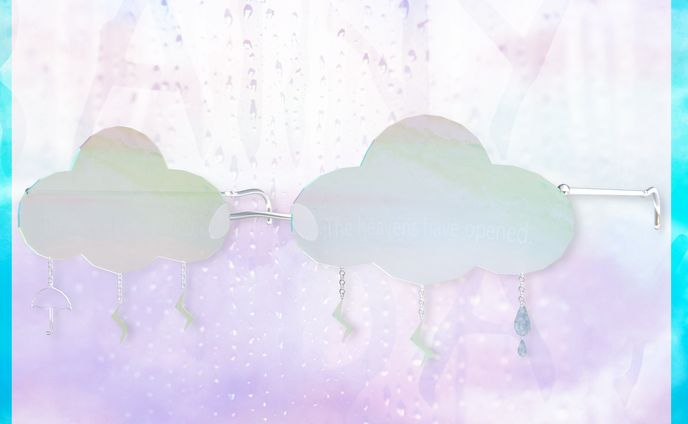 【3Ｄaccessory】The heavens have opened cloud glass＆trickling bracelet/.blend/ZEPTO002