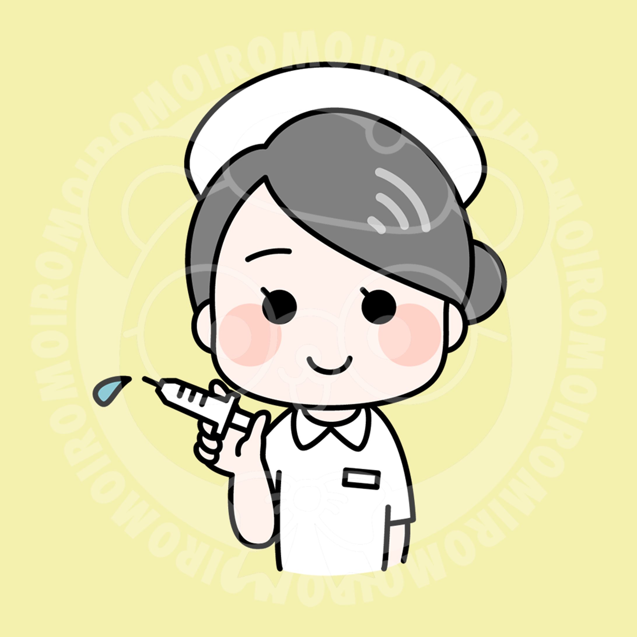 注射器を持つ看護師の女性-1