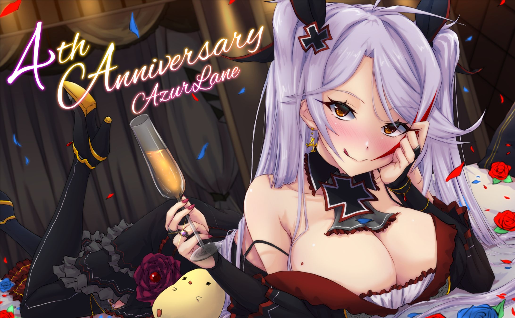 【アズレン】 4周年ファンアート ほろ酔いオイゲンさん-1