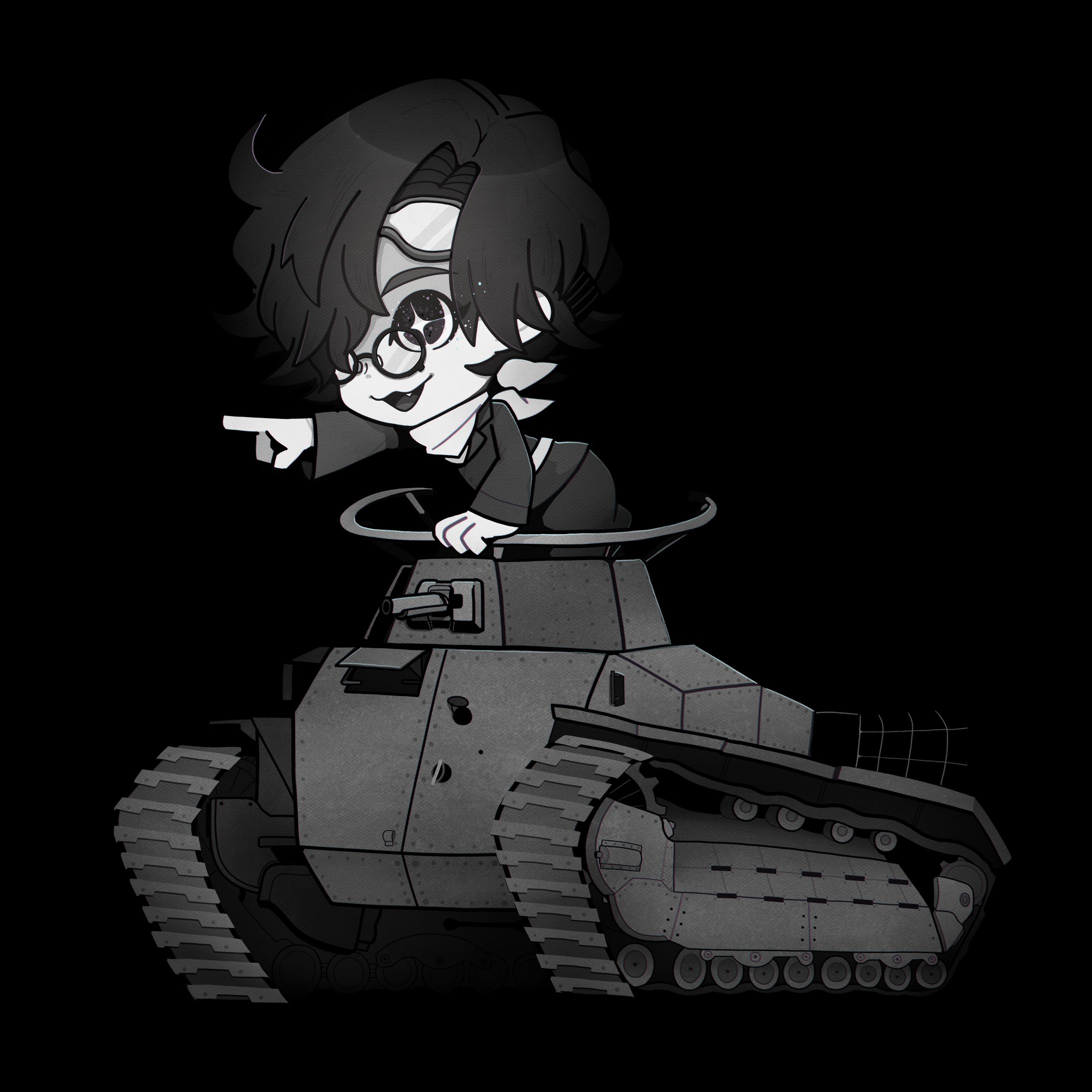 SDキャラクター＋戦車-1