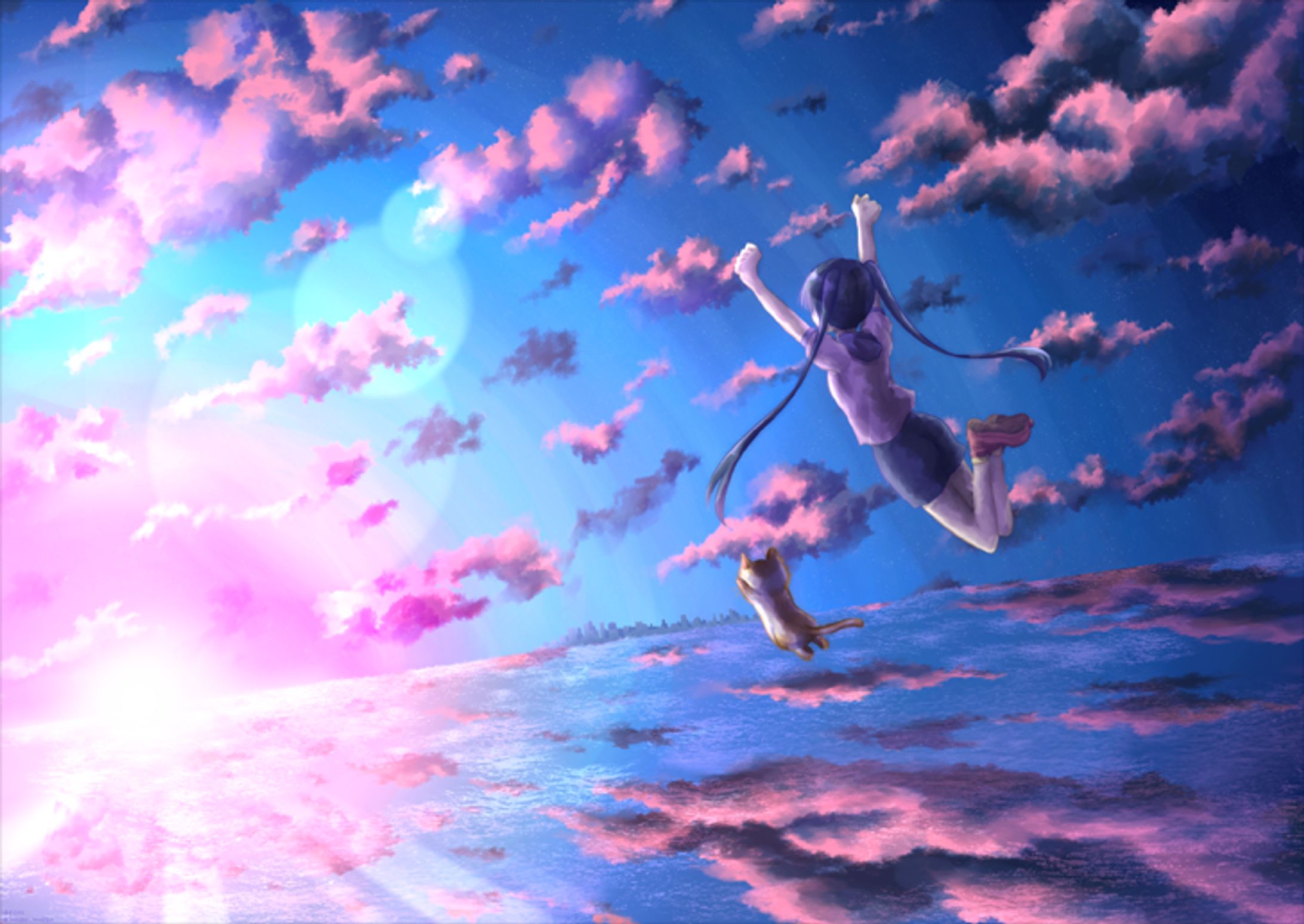 空へ飛ぶ少女-1