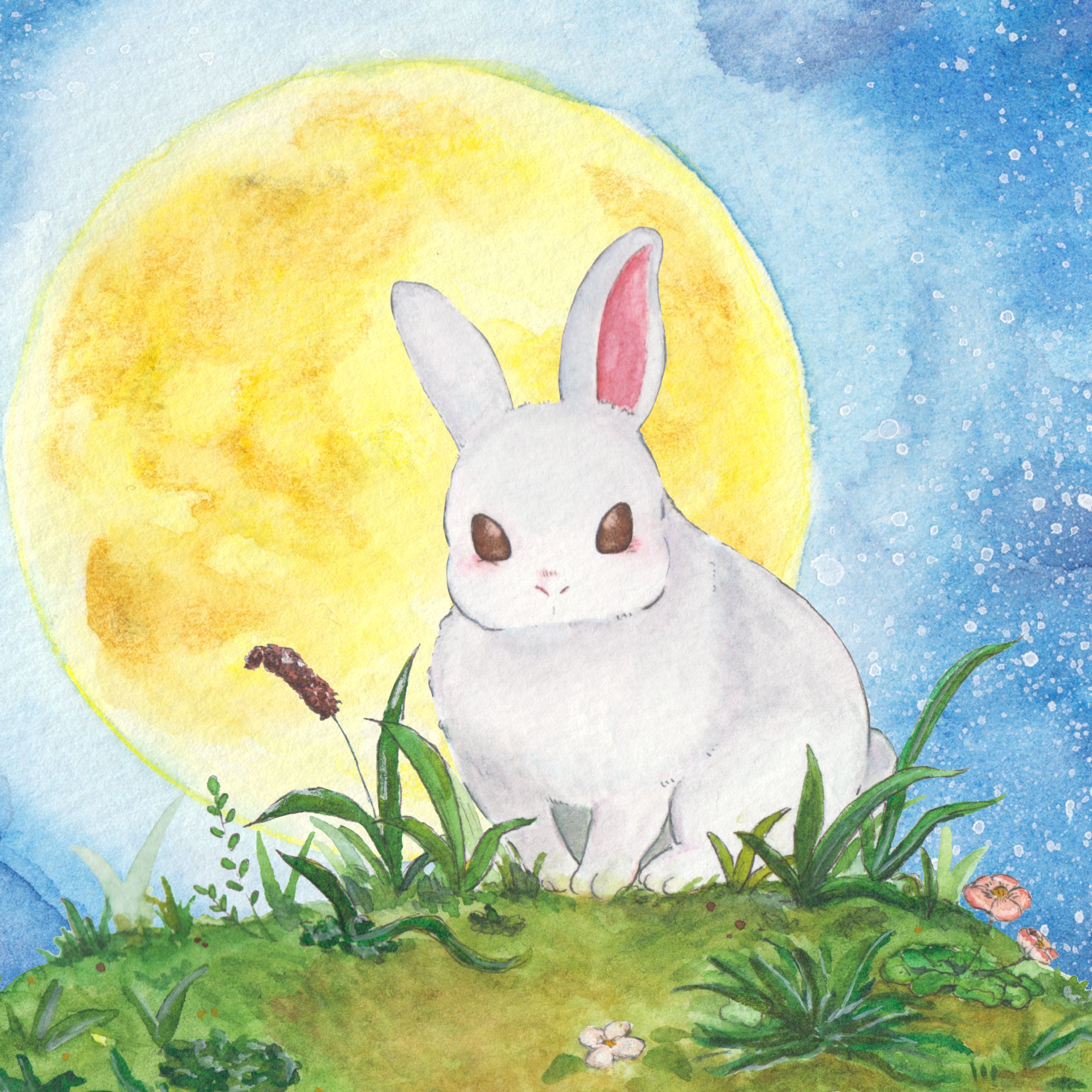 絵本「月のうさぎ～月見の里物語」　袋井市月見の里学遊館様-1