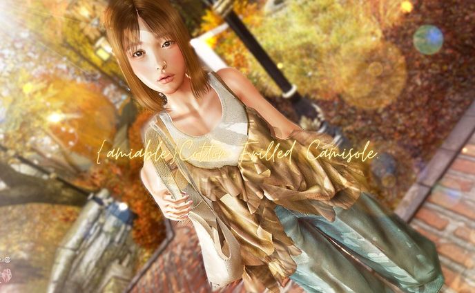 {amiable}Cotton Frilled Camisole@Dubai(50%OFF SALE).